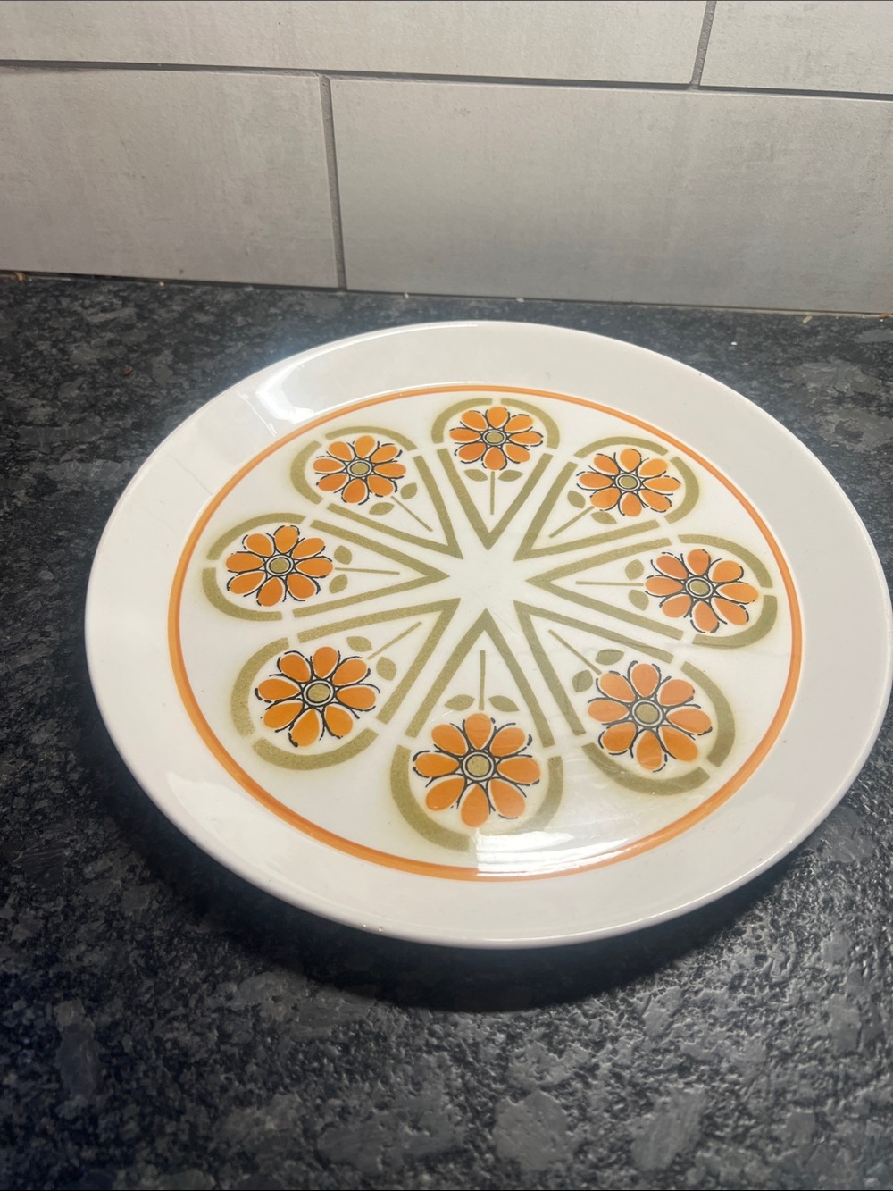 Mikasa Duplex Ceramic Plate Ben Seibel. 11” MCM 1970’s. Like new condition
